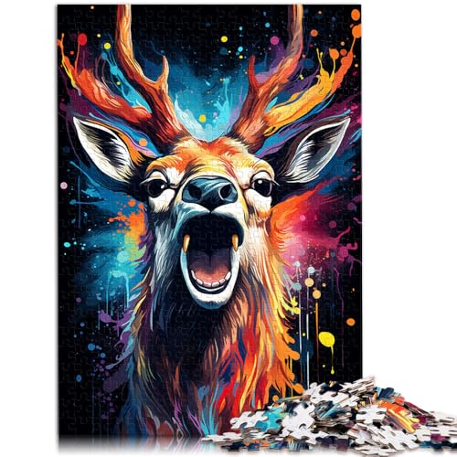 1000-teiliges Puzzle für Erwachsene Malen Hirsch Lernpuzzle Geburtstagsgeschenk Geeignet für Teenager ab 14 Jahren 26x38cm 1000-teiliges Puzzle für Erwachsene Malen Hirsch Lernpuzzle Geburtstagsgeschenk Geeignet für Teenager ab 14 Jahren 26x38cm von BBVNFLIR
