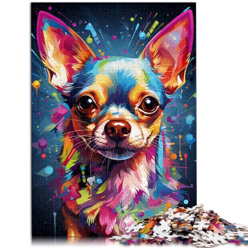 1000-teiliges Puzzle für Erwachsene Malen farbiges Chihuahua-Hunde-Quizspiel tolles Geschenk für die ganze Familie 26x38cm 1000-teiliges Puzzle für Erwachsene Malen farbiges Chihuahua-Hunde-Quizspiel tolles Geschenk für die ganze Familie 26x38cm von BBVNFLIR
