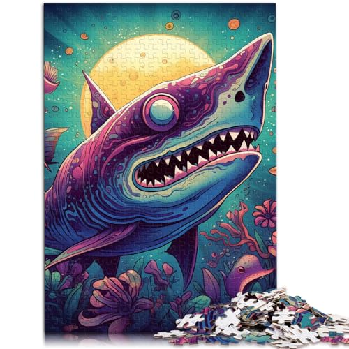 1000-teiliges Puzzle für Erwachsene Monster-Hai-Puzzle Lernspiele Stressabbau Staycation-Zeitvertreib für Teenager ab 14 Jahren 26x38cm 1000-teiliges Puzzle für Erwachsene Monster-Hai-Puzzle Lernspiele Stressabbau Staycation-Zeitvertreib für Teenager ab 14 Jahren 26x38cm von BBVNFLIR