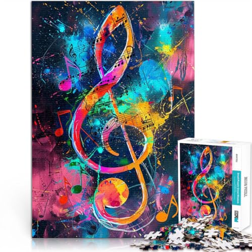 1000-teiliges Puzzle für Erwachsene Musiknoten-Lernspielzeug ganze Familie für Teenager ab 14 Jahren 26x38cm 1000-teiliges Puzzle für Erwachsene Musiknoten-Lernspielzeug ganze Familie für Teenager ab 14 Jahren 26x38cm von BBVNFLIR