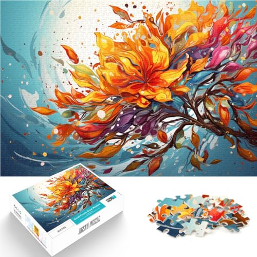 1000-teiliges Puzzle für Erwachsene Olivenblume Lernspiel Herausforderungsspielzeug ganze Familie 50x75cm von BBVNFLIR