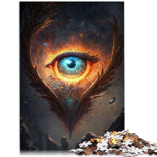 1000-teiliges Puzzle für Erwachsene Phoenix Blaze Eye Lernspiel Herausforderungsspielzeug Lernspiel für Geburtstag Weihnachten 26x38cm von BBVNFLIR