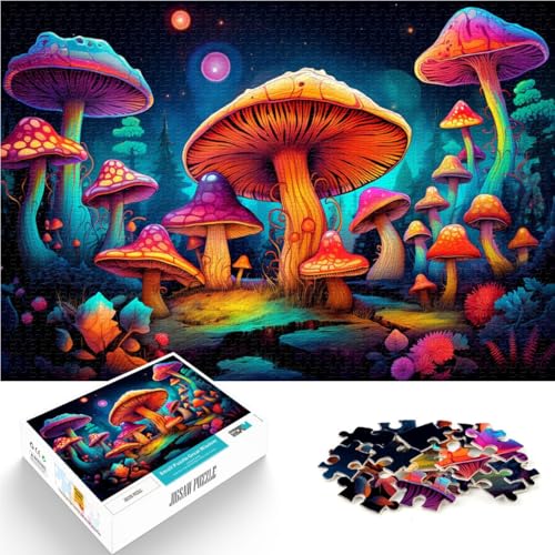 1000-teiliges Puzzle für Erwachsene Pilz-Puzzle Mitmach-Spiel Lernspiel für Geburtstag Weihnachten für Jugendliche ab 14 Jahren 50x75cm von BBVNFLIR