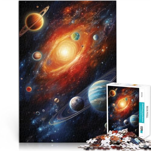 1000-teiliges Puzzle für Erwachsene Planeten Weltraum Sterne Universum Spielzeug Denkspiel Geburtstagsgeschenk für Teenager ab 14 Jahren 50x75cm von BBVNFLIR