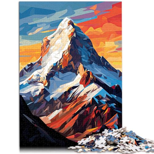 1000-teiliges Puzzle für Erwachsene Pop-Art-Berge Lernspiel Herausforderungsspielzeug anspruchsvoll zu vervollständigen Aber lustig und humorvoll 26x38cm von BBVNFLIR