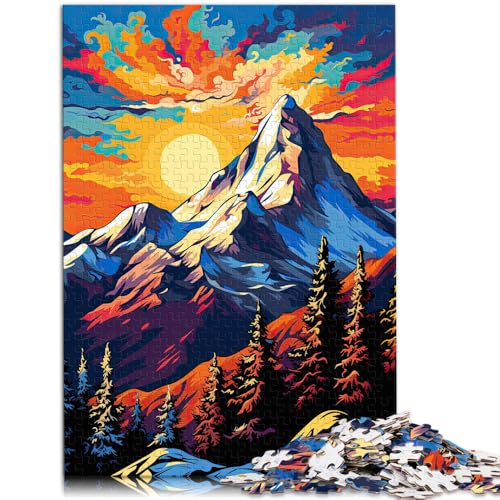 1000-teiliges Puzzle für Erwachsene Pop-Art-Berge Präzisionsschnitt-Puzzle Lernspiel für Geburtstag Weihnachten für Kinder ab 14 Jahren 50x75cm von BBVNFLIR