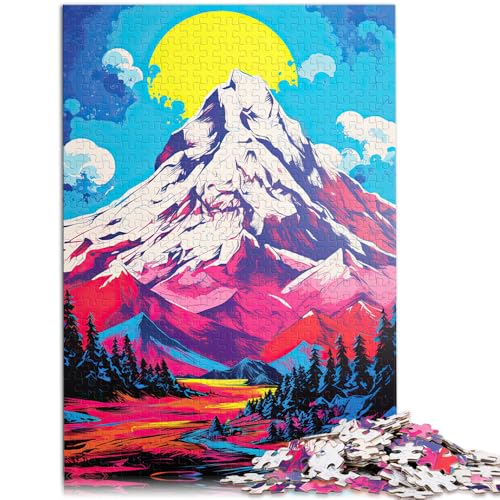 1000-teiliges Puzzle für Erwachsene Pop-Art-Berge-Puzzle – anspruchsvolles Spiel EIN Kunstwerk für Teenager ab 14 Jahren 50x75cm von BBVNFLIR