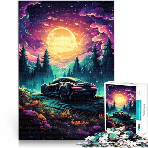 1000-teiliges Puzzle für Erwachsene Psychedelisches Sportauto Quizspiel Lernspiel für Geburtstag Weihnachten für Teenager ab 14 Jahren 26x38cm 1000-teiliges Puzzle für Erwachsene Psychedelisches Sportauto Quizspiel Lernspiel für Geburtstag Weihnachten für Teenager ab 14 Jahren 26x38cm von BBVNFLIR