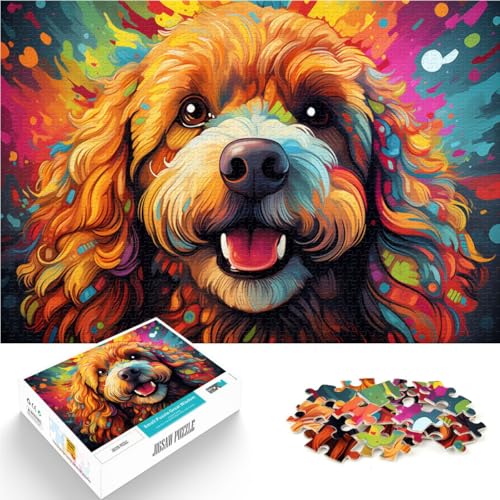 1000-teiliges Puzzle für Erwachsene Pudel-Puzzle Lernspiel Herausforderung Spielzeug Heimkunst Dekoration für Teenager ab 14 Jahren 50x75cm von BBVNFLIR