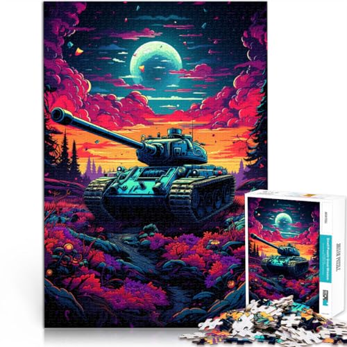 1000-teiliges Puzzle für Erwachsene Puzzle Art Tank anspruchsvolles Spiel Geschenke Lernspiel zum Geburtstag Weihnachten für Teenager ab 14 Jahren 50x75cm von BBVNFLIR