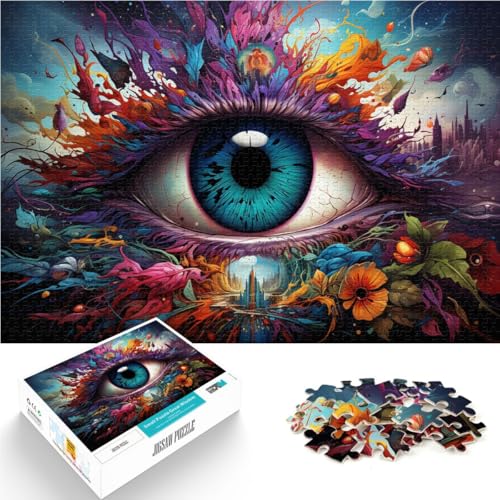 1000-teiliges Puzzle für Erwachsene Puzzle-Augen Quizspiel Jedes Teil ist einzigartig Anspruchsvolles Familienspiel für Teenager ab 14 Jahren 50x75cm von BBVNFLIR