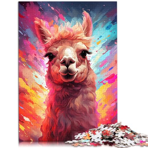 1000-teiliges Puzzle für Erwachsene Puzzle-Malerei Alpaka-Spielzeug Herausforderung der Gehirnintelligenz süchtig machendes Spielzeug 26x38cm von BBVNFLIR