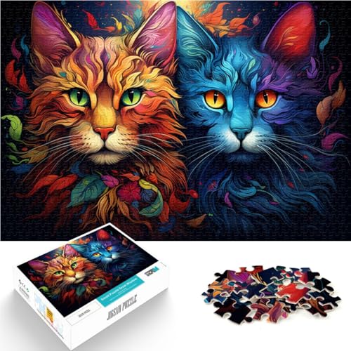 1000-teiliges Puzzle für Erwachsene Puzzle Zwei Quizspiel Jedes Teil ist einzigartig Anspruchsvolles Familienspiel Geeignet für Jugendliche ab 14 Jahren 50x75cm von BBVNFLIR