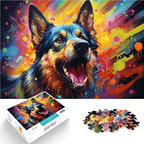 1000-teiliges Puzzle für Erwachsene Puzzlekunst Deutscher Schäferhunde Quizspiel Anspruchsvoll Aber unterhaltsam und humorvoll 26x38cm von BBVNFLIR