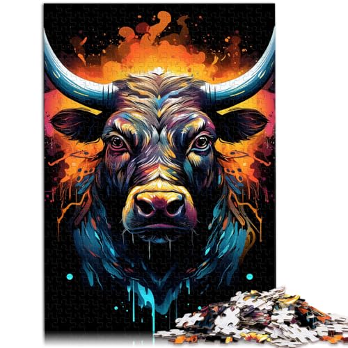 1000-teiliges Puzzle für Erwachsene Seelentier-Kuh Lernspielzeug mit passendem Poster und Quizblatt für Teenager ab 14 Jahren 26x38cm von BBVNFLIR