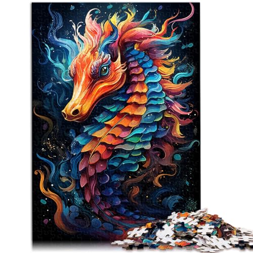 1000-teiliges Puzzle für Erwachsene Seepferdchen-Kunst anspruchsvolles Spiel Puzzle Wanddekoration einzigartige Geburtstags 50x75cm von BBVNFLIR