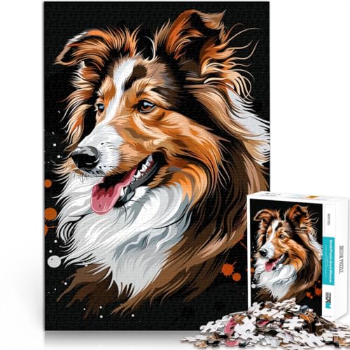 1000-teiliges Puzzle für Erwachsene Shetland Sheepdog Lernspiel Herausforderung Spielzeug Wanddekoration einzigartige Geburtstags 26x38cm 1000-teiliges Puzzle für Erwachsene Shetland Sheepdog Lernspiel Herausforderung Spielzeug Wanddekoration einzigartige Geburtstags 26x38cm von BBVNFLIR