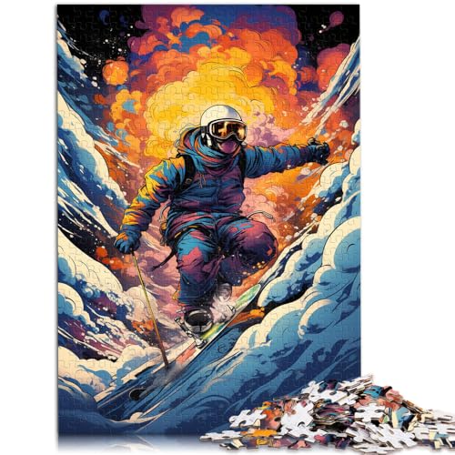1000-teiliges Puzzle für Erwachsene Snowboard-Abenteurer Lernspiele Heimdekoration Puzzle Geburtstagsgeschenke 26x38cm von BBVNFLIR