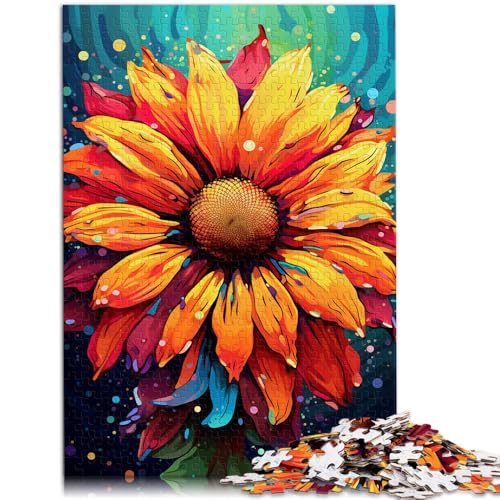 1000-teiliges Puzzle für Erwachsene Sonnenblumen-Lernpuzzle ganze Familie für Teenager ab 14 Jahren 26x38cm von BBVNFLIR