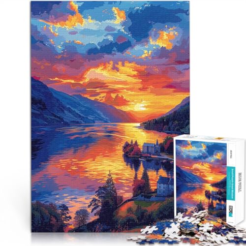 1000-teiliges Puzzle für Erwachsene Sonnenuntergangsstadt-Puzzle Lernspiele Lernspiel für Geburtstag Weihnachten für Teenager ab 14 Jahren 50x75cm von BBVNFLIR