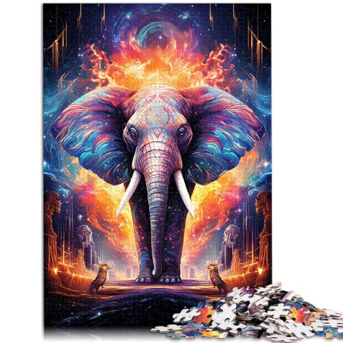 1000-teiliges Puzzle für Erwachsene Sternenelefanten Familienunterhaltungsspielzeug Geburtstagsgeschenk Geeignet für Teenager ab 14 Jahren 26x38cm von BBVNFLIR