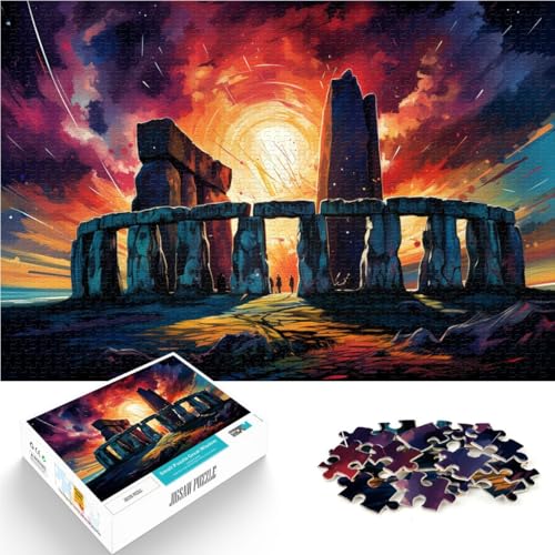 1000-teiliges Puzzle für Erwachsene Stonehenge-Spielzeug Lernspiele Stressabbau tolle Geschenke und Spielzeuge für Teenager ab 14 Jahren 50x75cm 1000-teiliges Puzzle für Erwachsene Stonehenge-Spielzeug Lernspiele Stressabbau tolle Geschenke und Spielzeuge für Teenager ab 14 Jahren 50x75cm von BBVNFLIR