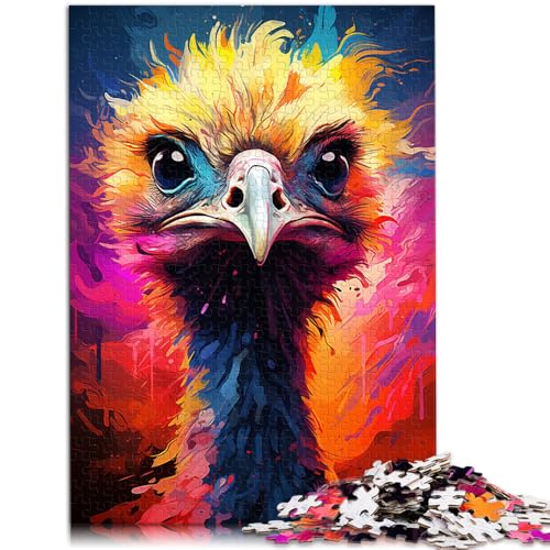 1000-teiliges Puzzle für Erwachsene Straußenspielzeug Lernspiele Stressabbau Lernspiel für Geburtstag Weihnachten 26x38cm von BBVNFLIR