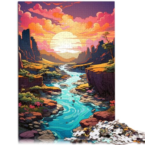 1000-teiliges Puzzle für Erwachsene Thingvellir-Nationalpark Lernspielzeug Stressabbau für Teenager ab 14 Jahren 26x38cm von BBVNFLIR