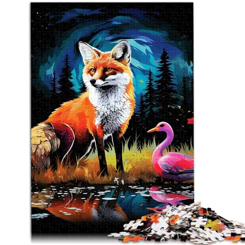 1000-teiliges Puzzle für Erwachsene Tier-Füchse Puzzle praktisches Spiel ganze Familie 26x38cm von BBVNFLIR