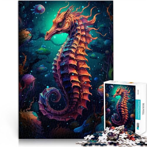 1000-teiliges Puzzle für Erwachsene Tier-Seepferdchen interessante Puzzles zur Stressreduzierung Analyse und Logik für Jugendliche ab 14 Jahren 50x75cm von BBVNFLIR