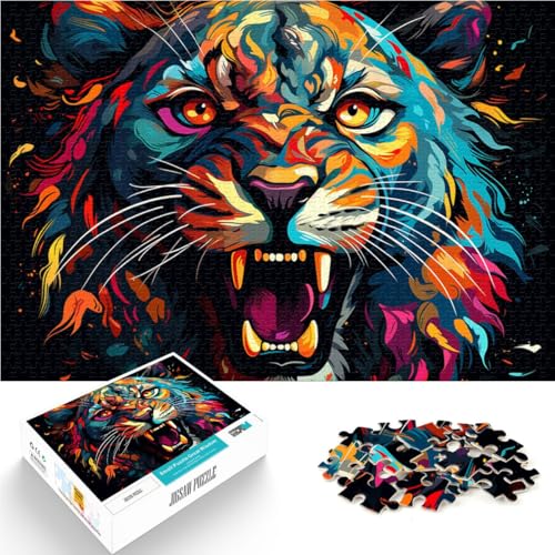 1000-teiliges Puzzle für Erwachsene Tiger-Spielzeug Denkspiel Wanddekoration einzigartige Geburtstags Teenager ab 14 Jahren 50x75cm von BBVNFLIR
