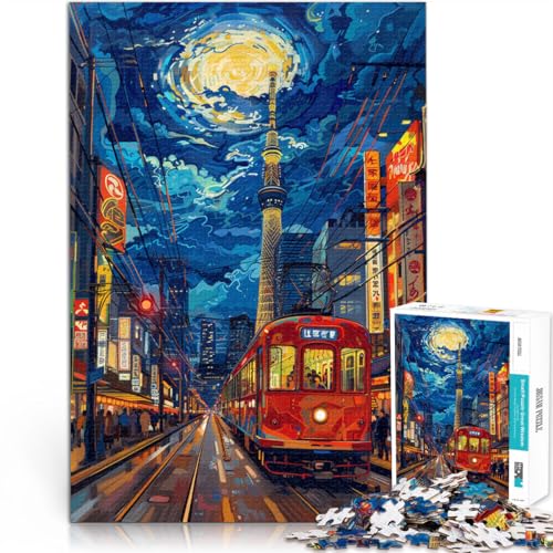 1000-teiliges Puzzle für Erwachsene Tokio-Stadt Lernspiele Heimdekorationspuzzle EIN Kunstwerk für Teenager ab 14 Jahren 26x38cm von BBVNFLIR