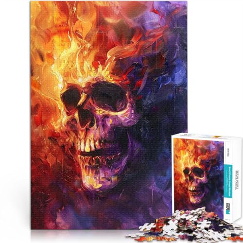 1000-teiliges Puzzle für Erwachsene Totenkopf-Denkspiel jedes Teil ist einzigartig – anspruchsvolles Familienspiel für Teenager ab 14 Jahren 50x75cm von BBVNFLIR