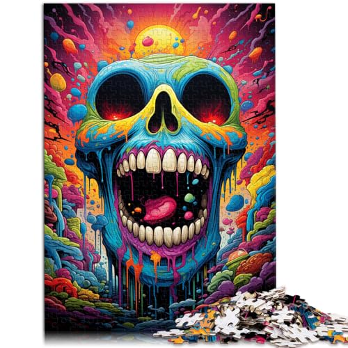 1000-teiliges Puzzle für Erwachsene Totenkopf Lernspiele für Zuhause DIY-Spielzeug Herausforderung der Gehirnintelligenz süchtig machendes Spielzeug 26x38cm von BBVNFLIR