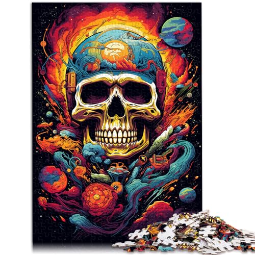 1000-teiliges Puzzle für Erwachsene Totenkopf bunt Familienunterhaltungsspielzeug Geburtstagsgeschenke für Teenager ab 14 Jahren 50x75cm von BBVNFLIR