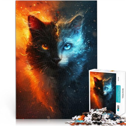 1000-teiliges Puzzle für Erwachsene Traumkatzen anspruchsvolles Spiel Geschenke ganze Familie 26x38cm von BBVNFLIR