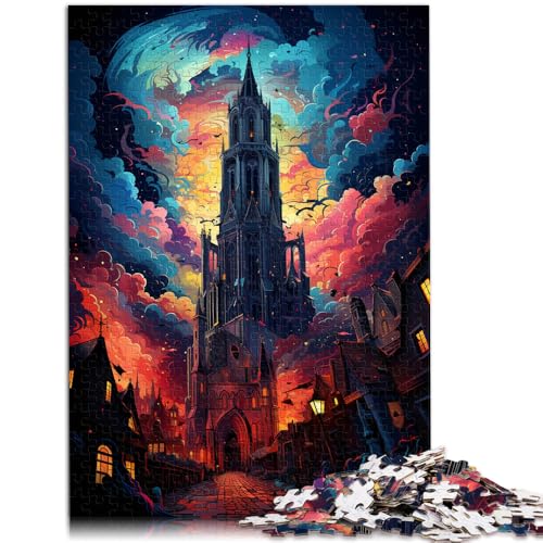 1000-teiliges Puzzle für Erwachsene Turm der Utrechter Kathedrale Puzzle Lernspiele Lernspiel für Geburtstag Weihnachten 26x38cm von BBVNFLIR