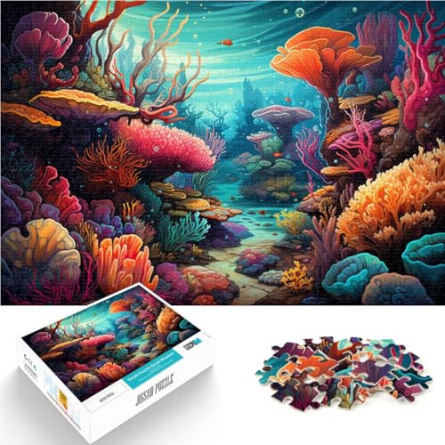 1000-teiliges Puzzle für Erwachsene Unterwasserwelt-Kunst Puzzle als Geschenk Lernspiel zum Geburtstag Weihnachten 50x75cm von BBVNFLIR