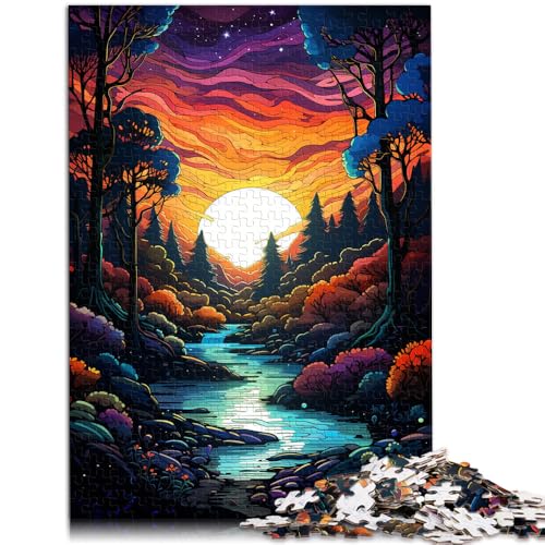 1000-teiliges Puzzle für Erwachsene Wald Lernspiele Heimdekorationspuzzle tolles Geschenk für Teenager ab 14 Jahren 50x75cm von BBVNFLIR