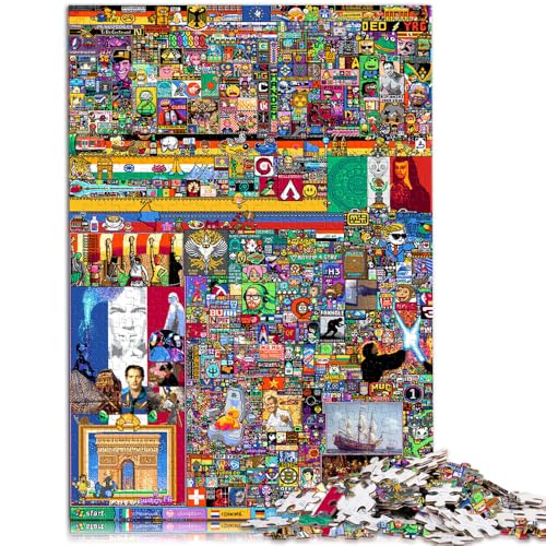 1000-teiliges Puzzle für Erwachsene Welt-Pixel-Art Lernspiel Herausforderungsspielzeug Lernspiel für Geburtstag Weihnachten für Kinder ab 14 Jahren 26x38cm 1000-teiliges Puzzle für Erwachsene Welt-Pixel-Art Lernspiel Herausforderungsspielzeug Lernspiel für Geburtstag Weihnachten für Kinder ab 14 Jahren 26x38cm von BBVNFLIR