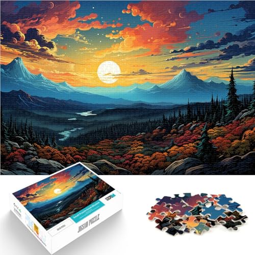 1000-teiliges Puzzle für Erwachsene Weltlandschaft Anspruchsvolles Spiel Geschenke ganze Familie 26x38cm von BBVNFLIR