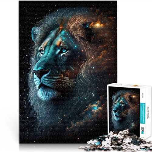 1000-teiliges Puzzle für Erwachsene Weltraumlöwe anspruchsvolles Spiel Spaß für zu Hause Geburtstagsgeschenk Reisegeschenk für 14-Jährige 50x75cm von BBVNFLIR