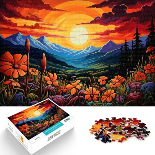 1000-teiliges Puzzle für Erwachsene Wildblumen bei Sonnenuntergang als Puzzle-Geschenk Herausforderung für die Gehirnintelligenz süchtig machendes Spielzeug 50x75cm 1000-teiliges Puzzle für Erwachsene Wildblumen bei Sonnenuntergang als Puzzle-Geschenk Herausforderung für die Gehirnintelligenz süchtig machendes Spielzeug 50x75cm von BBVNFLIR