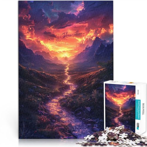 1000-teiliges Puzzle für Erwachsene Wunderschöne Berge Puzzle-Angebot als Geschenk für die ganze Familie 26x38cm von BBVNFLIR