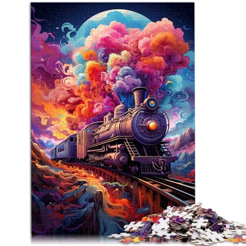 1000-teiliges Puzzle für Erwachsene Zugspiele Spielzeug Geschenk Helfen Sie dem Gehirn süchtig machendes Spielzeug zu trainieren und Geduld zu fördern 50x75cm von BBVNFLIR