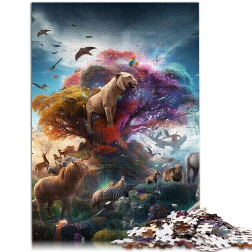 1000-teiliges Puzzle für Erwachsene afrikanische Tiere anspruchsvolles Spiel Puzzle Familienspiel Stressabbau schwierige Herausforderung 26x38cm von BBVNFLIR