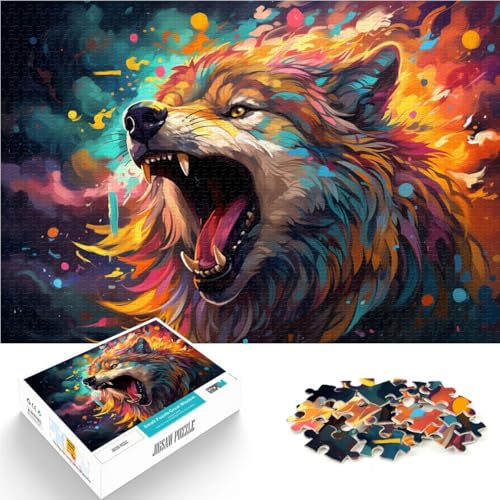 1000-teiliges Puzzle für Erwachsene bunter Wolf Spielzeug Denkspiel anspruchsvoll Aber lustig und humorvoll für 14-Jährige 26x38cm von BBVNFLIR