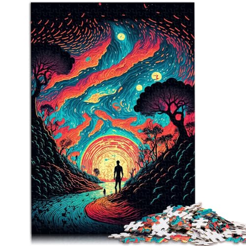 1000-teiliges Puzzle für Erwachsene buntes ERD-Denkspiel Herausforderung der Gehirnintelligenz süchtig machendes Spielzeug 26x38cm von BBVNFLIR