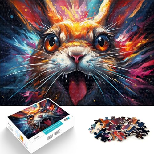 1000-teiliges Puzzle für Erwachsene buntes Kaninchen Spielzeug Denkspiel Lernspiel für Geburtstage Weihnachten geeignet für Jugendliche ab 14 Jahren 50x75cm von BBVNFLIR