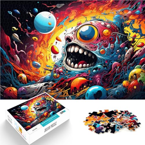 1000-teiliges Puzzle für Erwachsene buntes Monster Lernspielzeug Kunstwerk Geschenk für Teenager ab 14 Jahren 26x38cm 1000-teiliges Puzzle für Erwachsene buntes Monster Lernspielzeug Kunstwerk Geschenk für Teenager ab 14 Jahren 26x38cm von BBVNFLIR